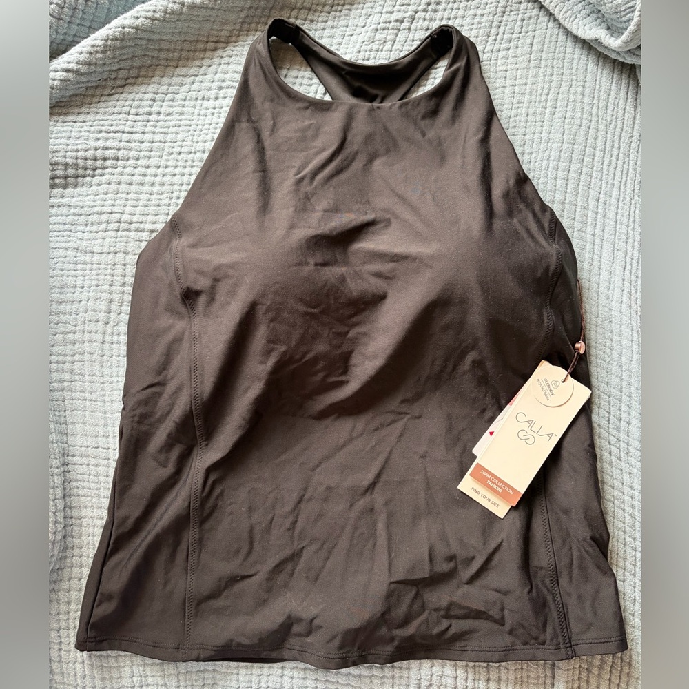 CALIA NWT racerback tankini top - Black XL